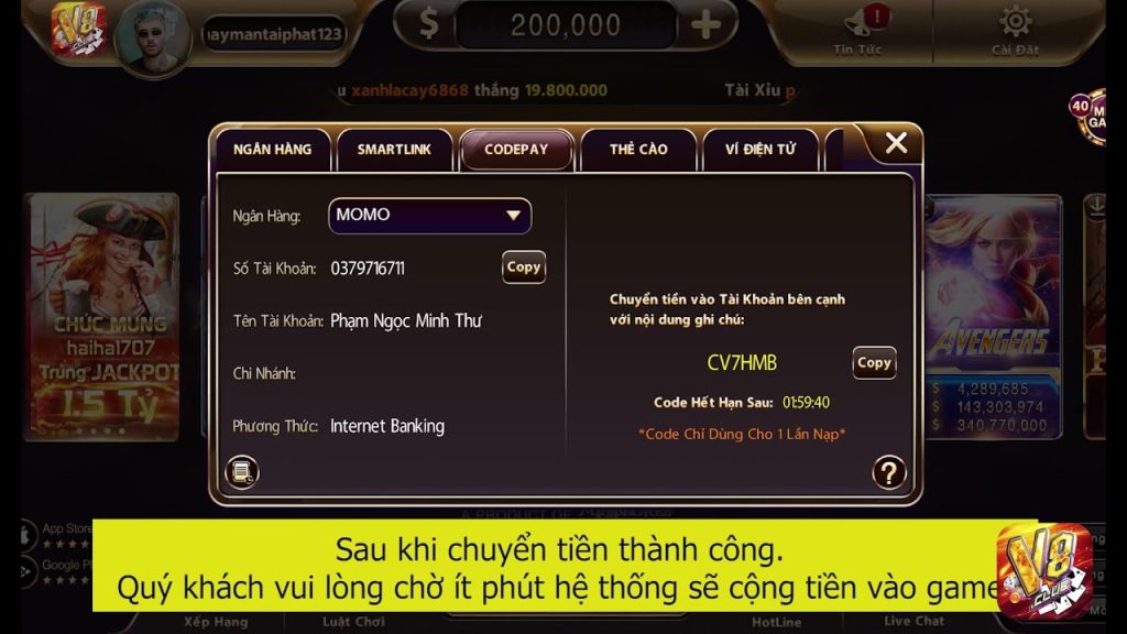 cách nạp rút tiền v8 club nhanh chóng cách nạp rút tiền v8 club nhanh chóng
